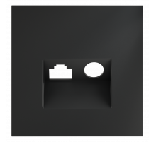 Накладка для розетки TV+RJ45 кат. 6 Voltum S70 (графит) VLS002707
