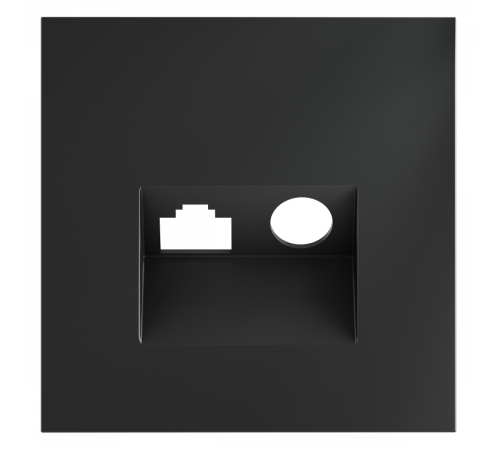 Накладка для розетки TV+RJ45 кат. 6 Voltum S70 (графит) VLS002707
