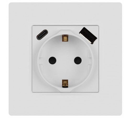 Розетка со шторками с USB type-A+C Эра 12-4108-01М Б0067711