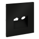 Накладка для розетки TV+RJ45 кат. 6 Voltum S70 (черный матовый) VLS002708