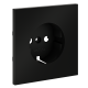 Накладка для розетки с заземлением Voltum S70 (черный матовый) VLS000608