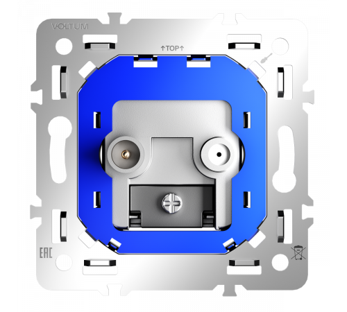 Механизм розетки телевизионной оконечной TV+SAT Voltum S70 VLS0604M