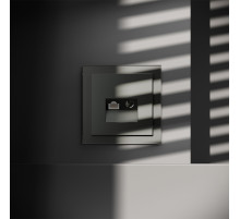 Розетка телевизионная встраиваемая Voltum S70 TV+RJ45 кат. 6, (титан) VLS060706