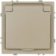 Розетка Эра Galaxy 15-2103-04 c заземлением 2P+E Schuko со шторками с крышкой 16А-250В IP20 шампань Б0070664