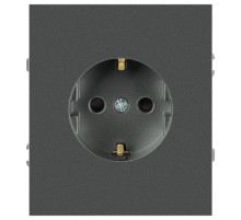 Розетка Эра Arktik 16-2102-06 с заземлением 2P+E Schuko со шторками 16А-250В графит Б0070429