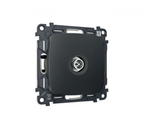 Комплект механизма TV розетки Ambrella Volt оконечной экранированной 5-1000MHz 3dB OMEGA MO913005 Графит soft touch QUANT (OP9130, VM199)