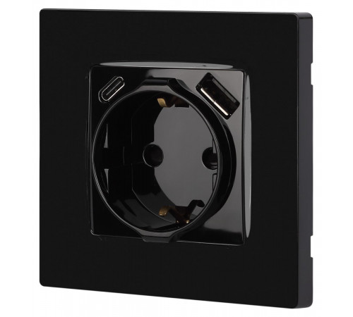 Розетка со шторками с USB type-A+C Эра 12-4108-06 Б0067746 Розетка со шторками с USB type-A+C Эра 12-4108-06 Б0067746