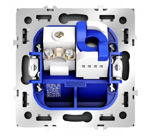 Розетка телевизионная встраиваемая Voltum S70 TV+RJ45 кат. 6, (графит) VLS060707