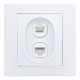 Розетка телефонная RJ11 + компьютерная RJ45 скрытой установки IP20, белая 