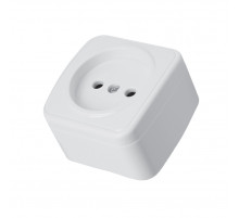 Розетка накладная 1-местная Stekker Basic PST10-501-20 50074