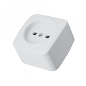 Розетка накладная 1-местная Stekker Basic PST10-501-20 50074