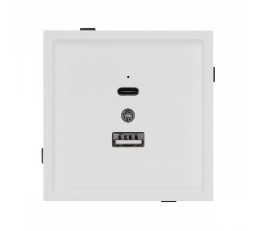 Механизм USB розетки Arlight SCT-TENDO-MUAC-SFPL-WH (5V, 3A, QC3) 054539