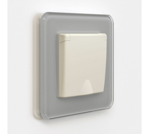 Розетка с заземлением и шторками c крышкой Werkel IP44 (айвори матовый) W1171262 4690389184765 a059276