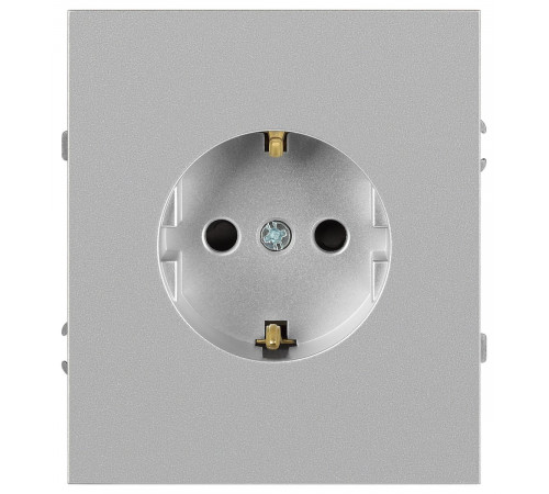 Розетка Эра Arktik 16-2101-03 с заземлением 2P+E Schuko 16А-250В алюминий Б0070416
