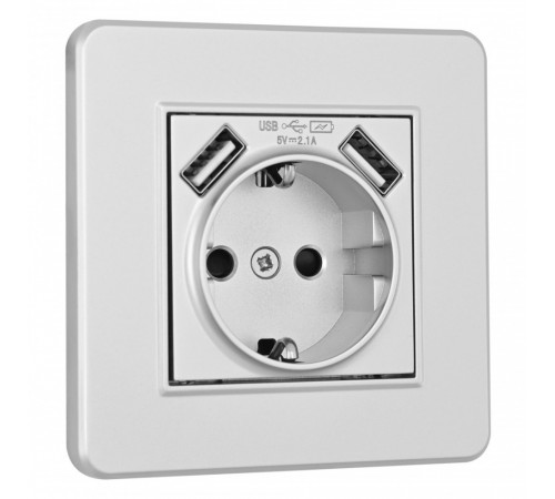 Розетка Arte Milano SET16-1-47-1 silver Розетка Arte Milano SET16-1-47-1 silver