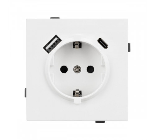 Механизм розетки с USB зарядкой Arlight SCT-TENDO-MUAC-PL-WH (230V, 16A) 054086