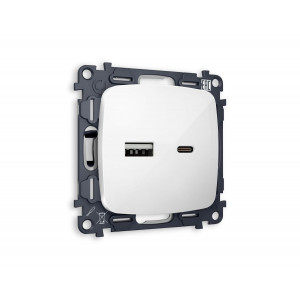 Комплект механизма розетки USB A+C 20W Ambrella Volt Omega (OP1110, VM177) MO111010