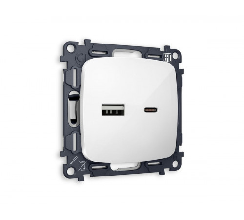 Комплект механизма розетки USB A+C 20W Ambrella Volt Omega (OP1110, VM177) MO111010 Комплект механизма розетки USB A+C 20W Ambrella Volt Omega (OP1110, VM177) MO111010