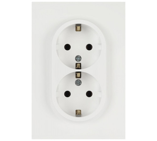 Розетка Эра Arktik 16-2104-08 двойная с заземлением 2X2P+E Schuko 16А-250В белый матовый Б0070451
