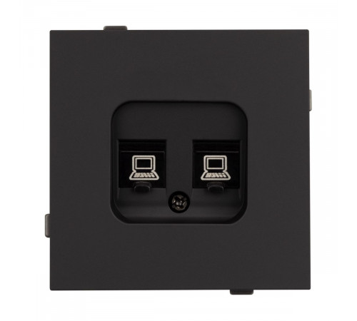 Механизм компьютерной розетки двойной SCT-TENDO-MPC2-SFPL-BK (RJ-45, CAT6) 054595