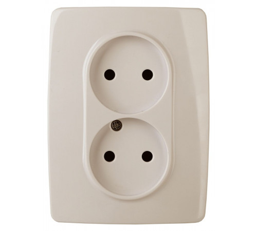 Розетка Эра 12-2007-02 2X2P, 16А-250В, б.л.
