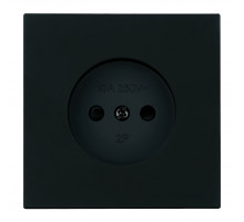 Розетка 1-местная с защитной шторкой (механизм) Stekker б/з Мия 250В 16А RST16-3109-05 черный бархат 50453
