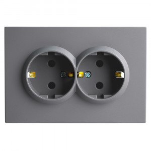 Розетка 2-местная СЗК Stekker 250В 16А Эмили RST16-5114-05ZK 50252