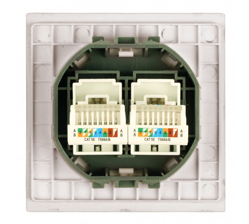 Розетка компьютерная 2-местная RJ-45 (механизм) Stekker Мия RST00-3111-08 50481