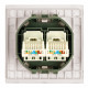 Розетка компьютерная 2-местная RJ-45 (механизм) Stekker Мия RST00-3111-08 50481