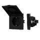 Розетка зк со шторками и крышкой софт-тач черный оникс Arlight SCT-MCP-SFPL-BK (250V, 16A) 054281(1)