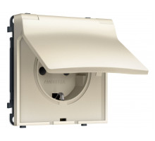 Комплект механизма электрической розетки SIGMA Шёлк 50Hz 2P+E с/з с/ш и крышкой IP44 16A-250V QUANT PRO Ambrella Volt MS548010 (SP5480, PR141)
