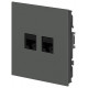 Розетка Эра Arktik 16-3108-06 информационная двойная 2XRJ45 графит Б0070489
