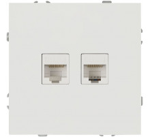 Розетка ЭРА Galaxy 15-3108-01 информационная двойная 2XRJ45 IP20 белый Б0070756