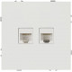 Розетка ЭРА Galaxy 15-3108-01 информационная двойная 2XRJ45 IP20 белый Б0070756