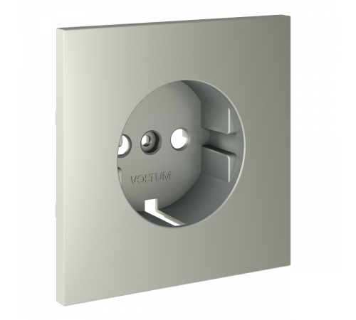 Накладка для розетки с заземлением Voltum S70 (сталь) VLS000605