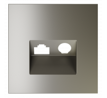 Накладка для розетки TV+RJ45 кат. 6 Voltum S70 (шелк) VLS002704