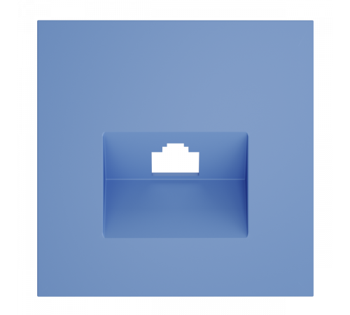 Накладка для розетки компьютерной RJ45 кат.6 Voltum S70 (деним) VLS001315