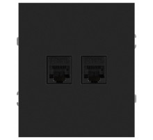 Розетка Эра Arktik 16-3108-05 информационная двойная 2XRJ45 антрацит Б0070488