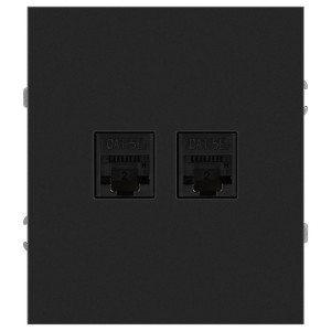 Розетка Эра Arktik 16-3108-05 информационная двойная 2XRJ45 антрацит Б0070488