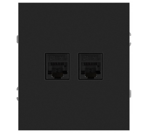 Розетка Эра Arktik 16-3108-05 информационная двойная 2XRJ45 антрацит Б0070488