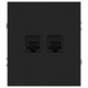 Розетка Эра Arktik 16-3108-05 информационная двойная 2XRJ45 антрацит Б0070488