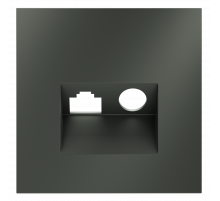 Накладка для розетки TV+RJ45 кат. 6 Voltum S70 (титан) VLS002706