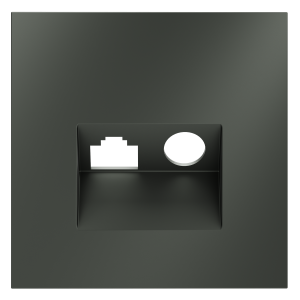 Накладка для розетки TV+RJ45 кат. 6 Voltum S70 (титан) VLS002706