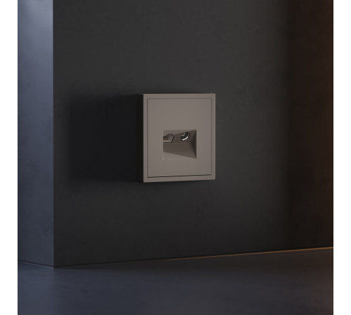 Накладка для розетки TV+RJ45 кат. 6 Voltum S70 (капучино) VLS002714