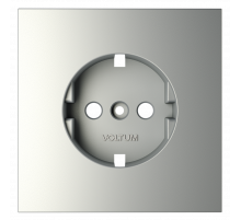 Накладка для розетки с заземлением Voltum S70 (сталь) VLS000605