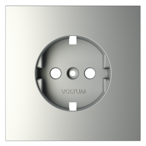 Накладка для розетки с заземлением Voltum S70 (сталь) VLS000605