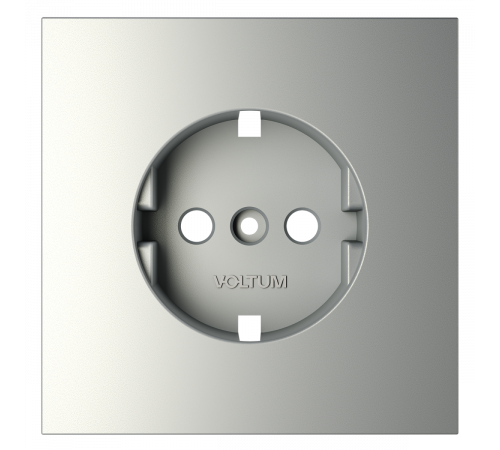 Накладка для розетки с заземлением Voltum S70 (сталь) VLS000605