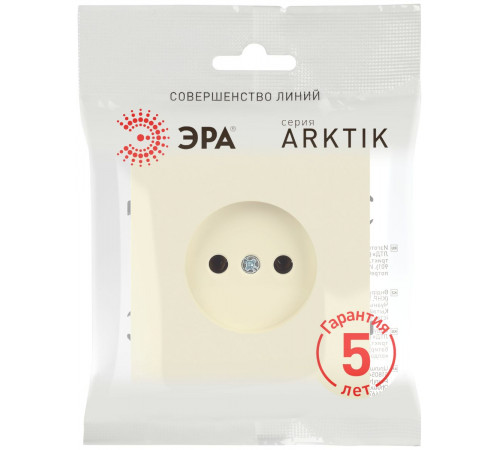Розетка Эра Arktik 16-2106-02 без заземления 2P 16А-250В слоновая кость Б0071674