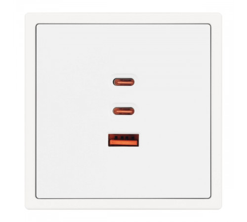 Механизм розетки с быстрой USB зарядкой Arlight SCT-NOBE-MUACC-SFPL-FC-WH (65W, QC3) 061839