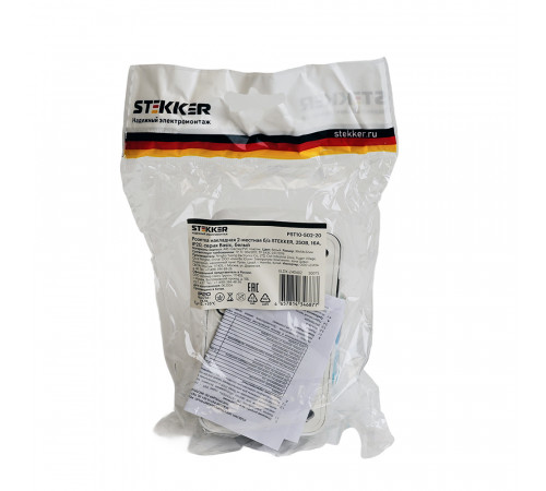 Розетка накладная 2-местная Stekker Basic PST10-502-20 50075 Розетка накладная 2-местная Stekker Basic PST10-502-20 50075